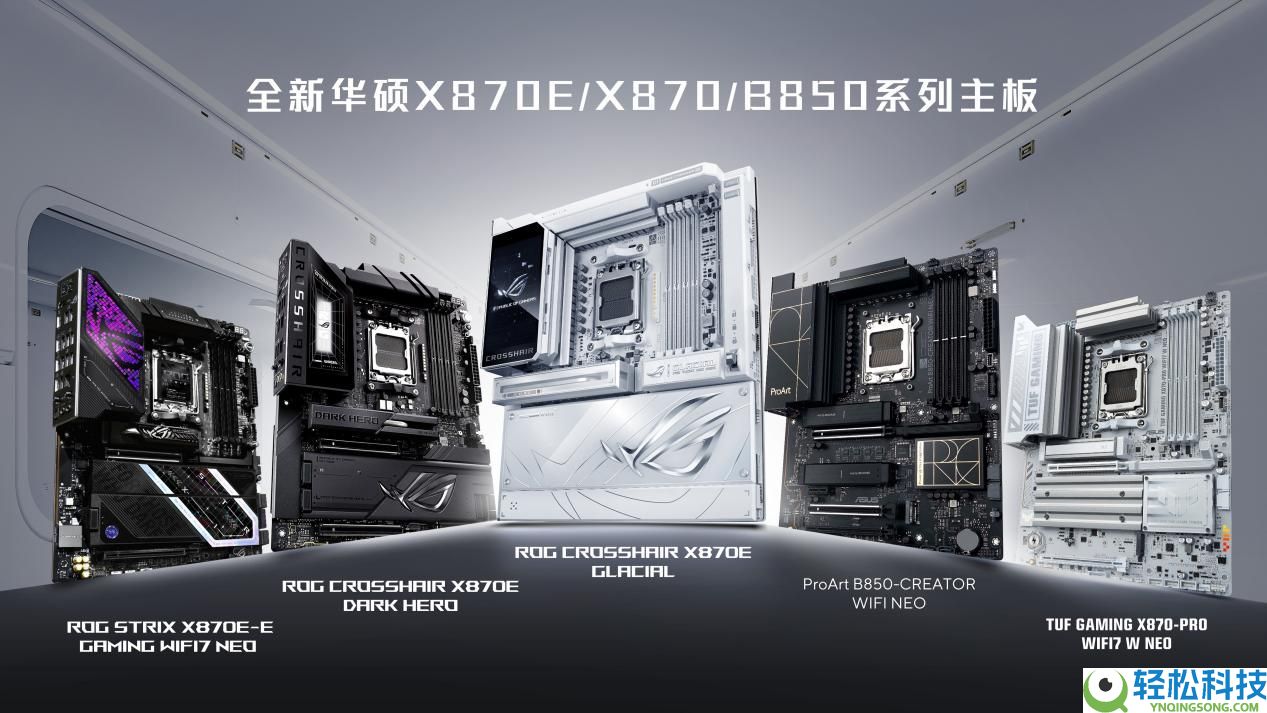 ROG X870E GLACIAL主板获CES2026创新奖,华硕AMD 800系新品发布