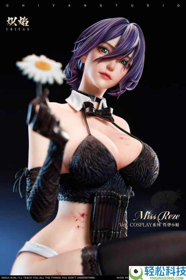 《电锯人》蕾塞1/4雕像,超性感黑丝外型太绝了