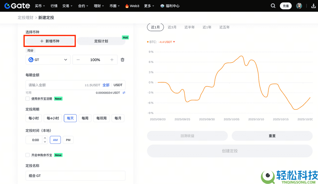 什么是定投理财?如何在Gate进行定投理财?Gate定投理财操作说明