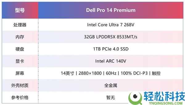 双层OLED触控屏观感冷艳 戴尔Pro 14 Premium上手