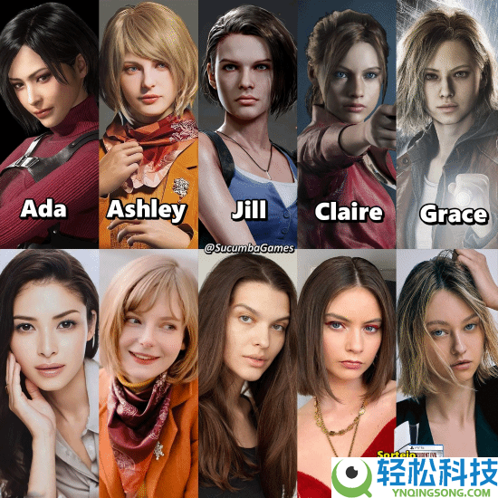 满是大美女,卡普空旗下人气游戏角色对照真人