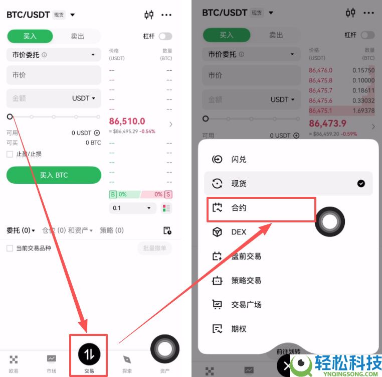 OKX合约怎么玩?欧易APP开合约做多比特币操作教程(附合约盈利指南)