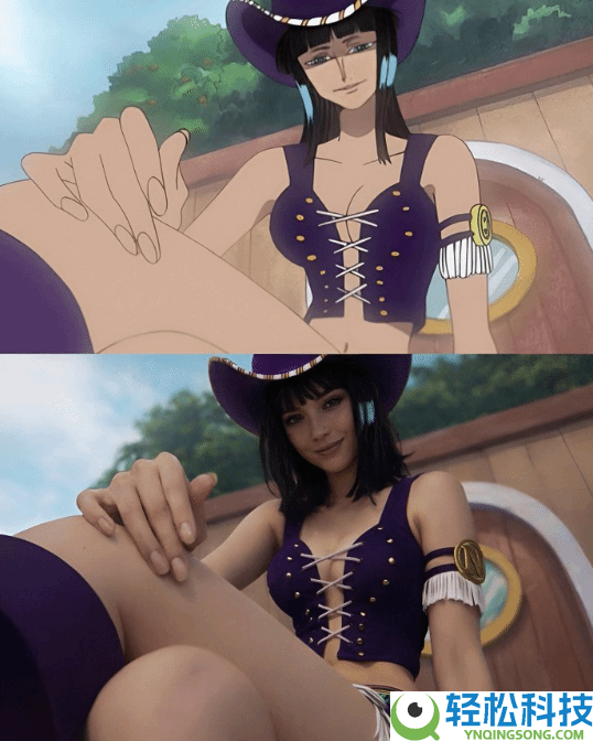 这才是真人版,网友用AI复原《海贼王》罗宾上船名局面