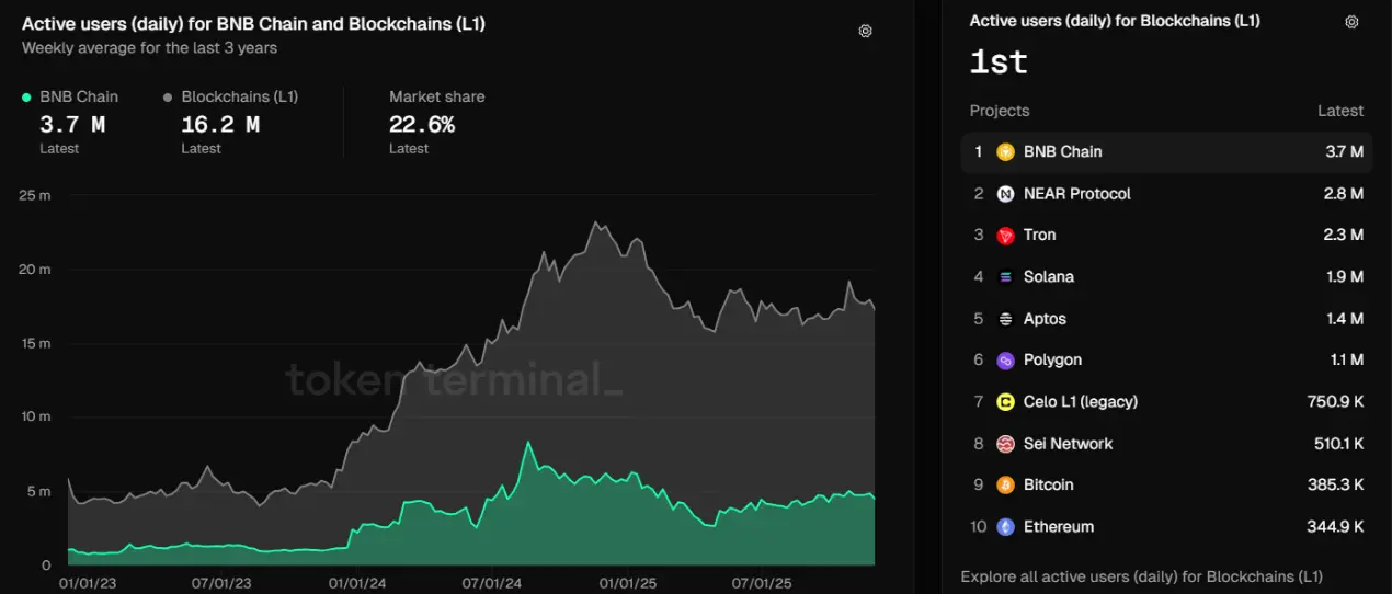 BNB Chain年度回顾：日活地址数居L1之首，稳定币供应量翻倍
