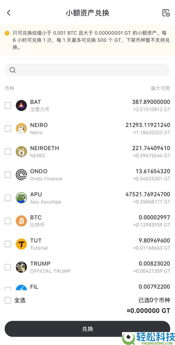 Gate交易所如何使用小额兑换功能?Gate使用小额兑换功能的操作流程