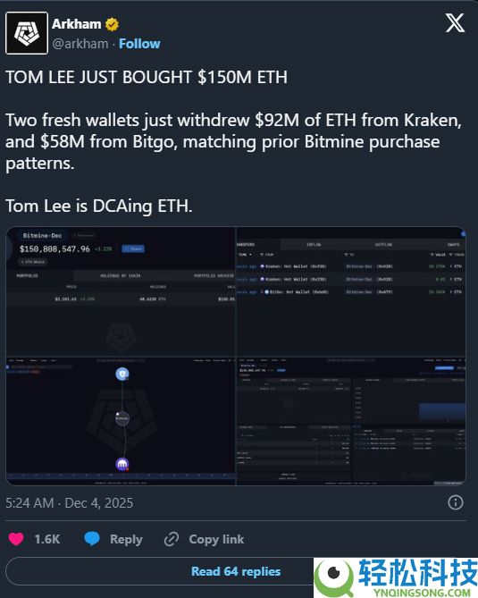 Tom Lee 的百亿以太坊豪赌：为何他预测以太坊将跑赢比特币? BitMine策略解析