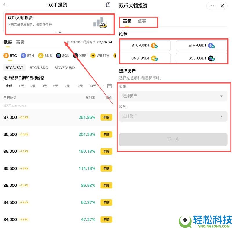 币安双币投资是什么?如何申购?币安双币投资原理及3大优缺点解析