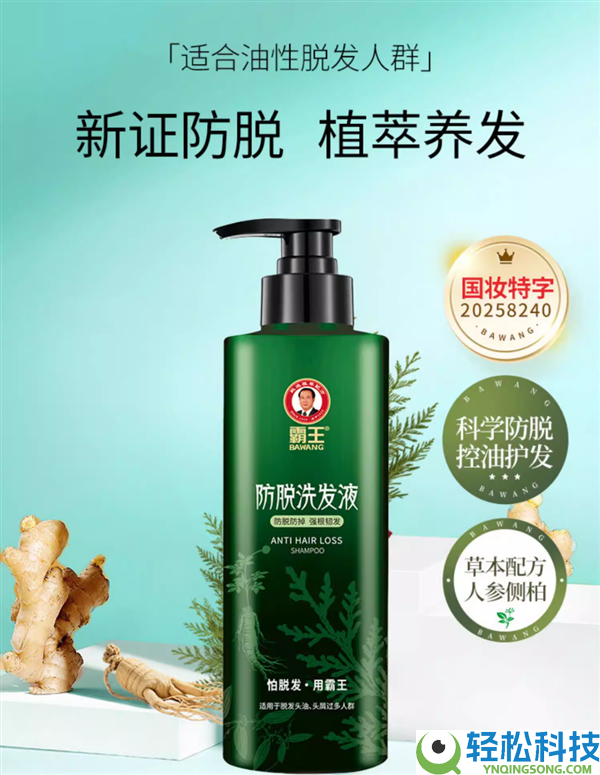 新晋级版 霸王招牌/侧柏叶洗发水29元官方半价