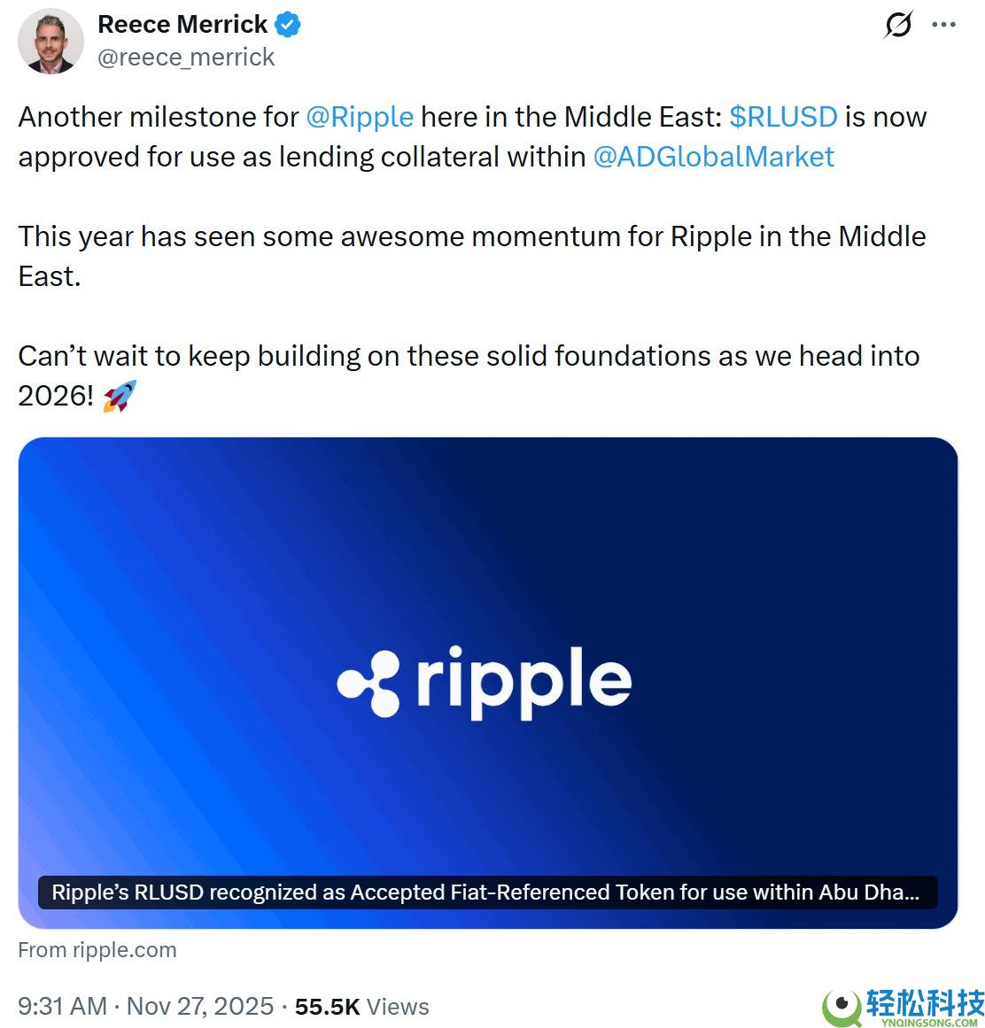 一文了解阿布扎比监管机构批准Ripple的RLUSD稳定币用于机构用途