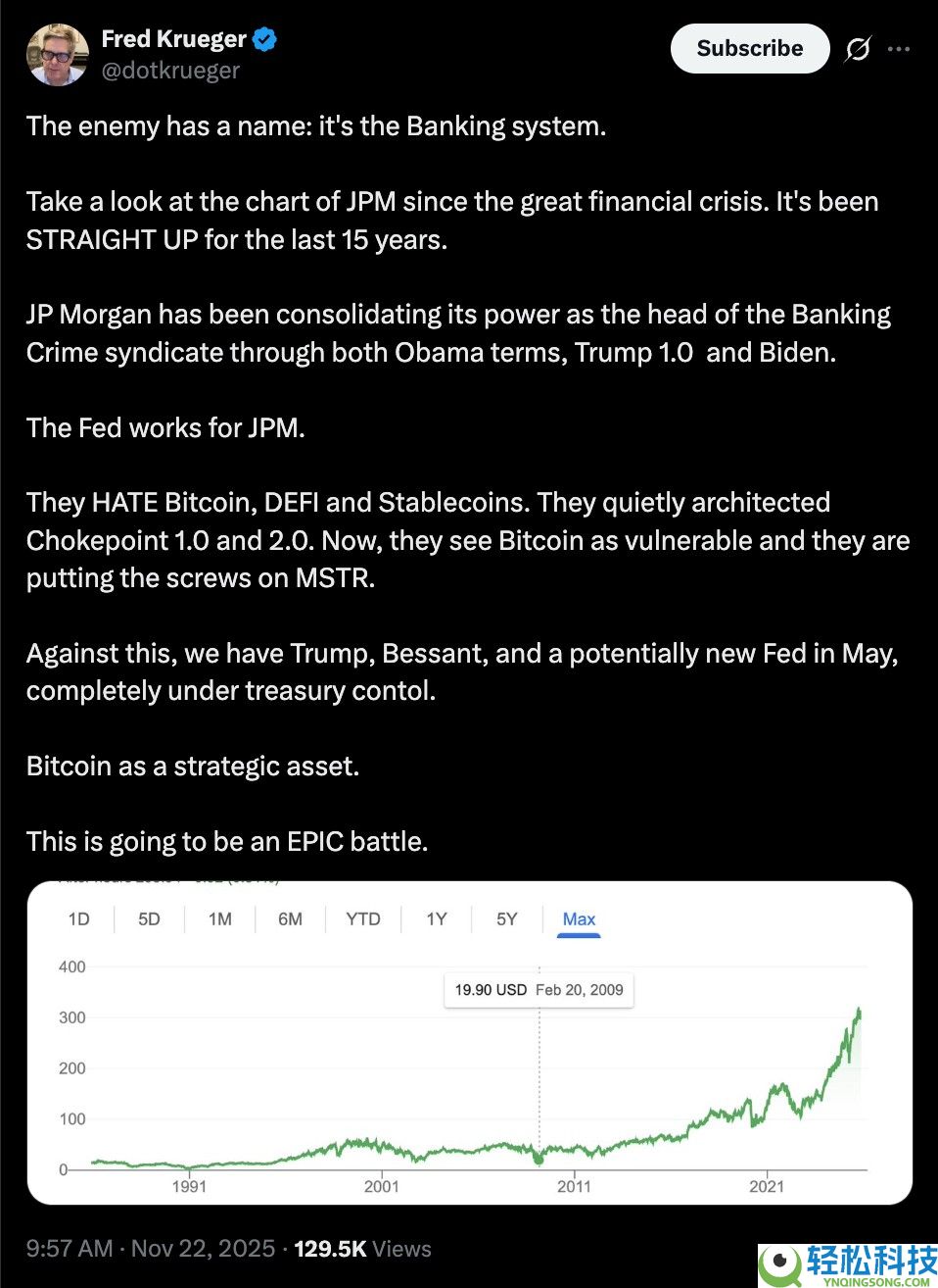 一文了解Strategy和比特币（BTC）支持者呼吁“抵制”摩根大通