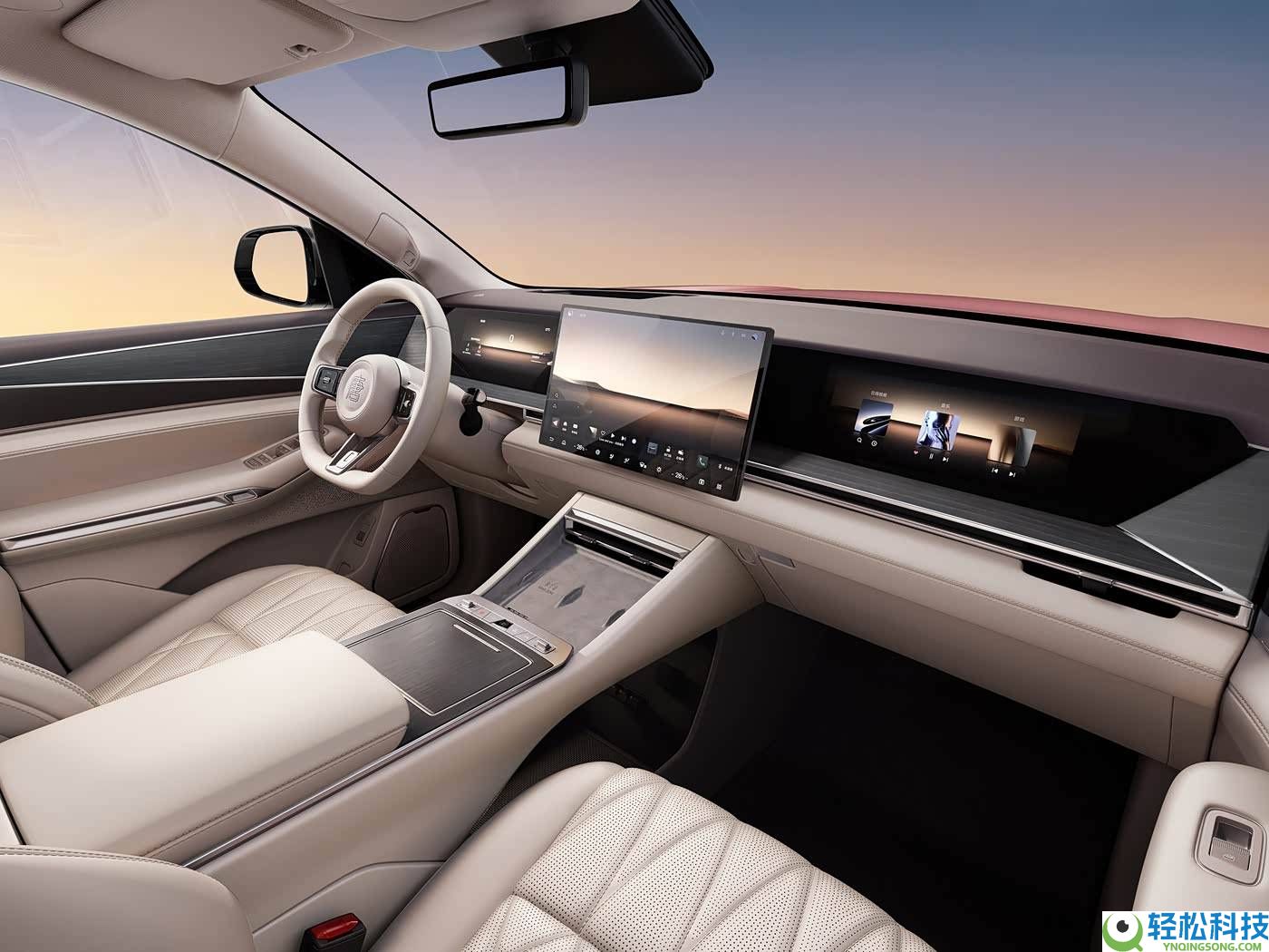 比亚迪大唐内饰官图表态,三排座椅配冰箱大屏,3月5日首发或掀大型SUV新潮水