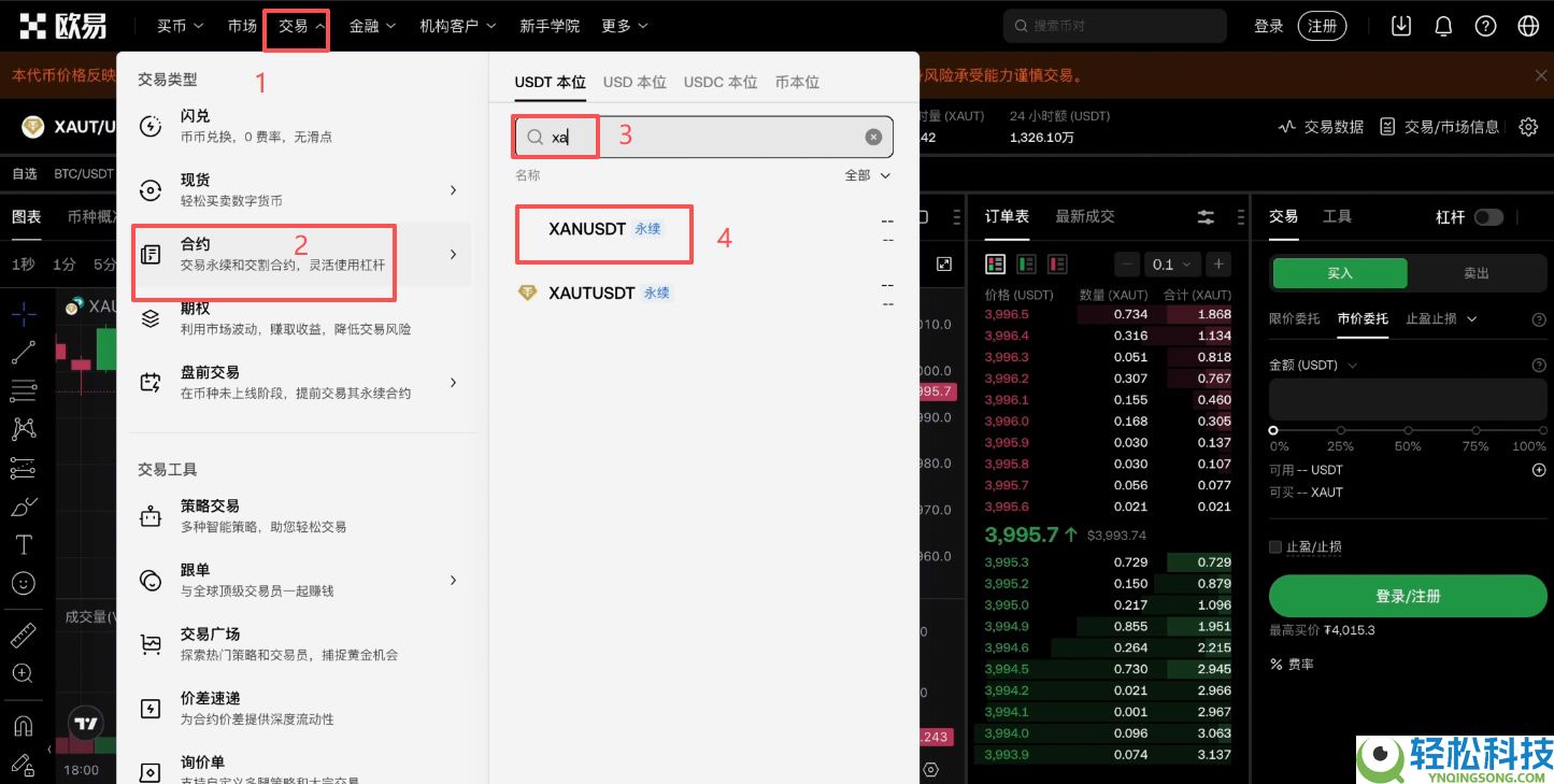 如何买入黄金RWA代币？OKX交易所购买黄金RWA代币XAUT教程
