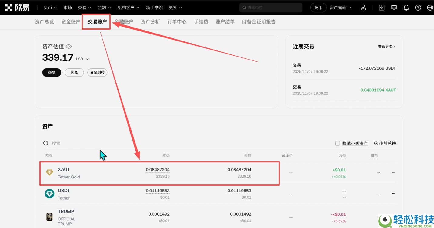 如何买入黄金RWA代币？OKX交易所购买黄金RWA代币XAUT教程