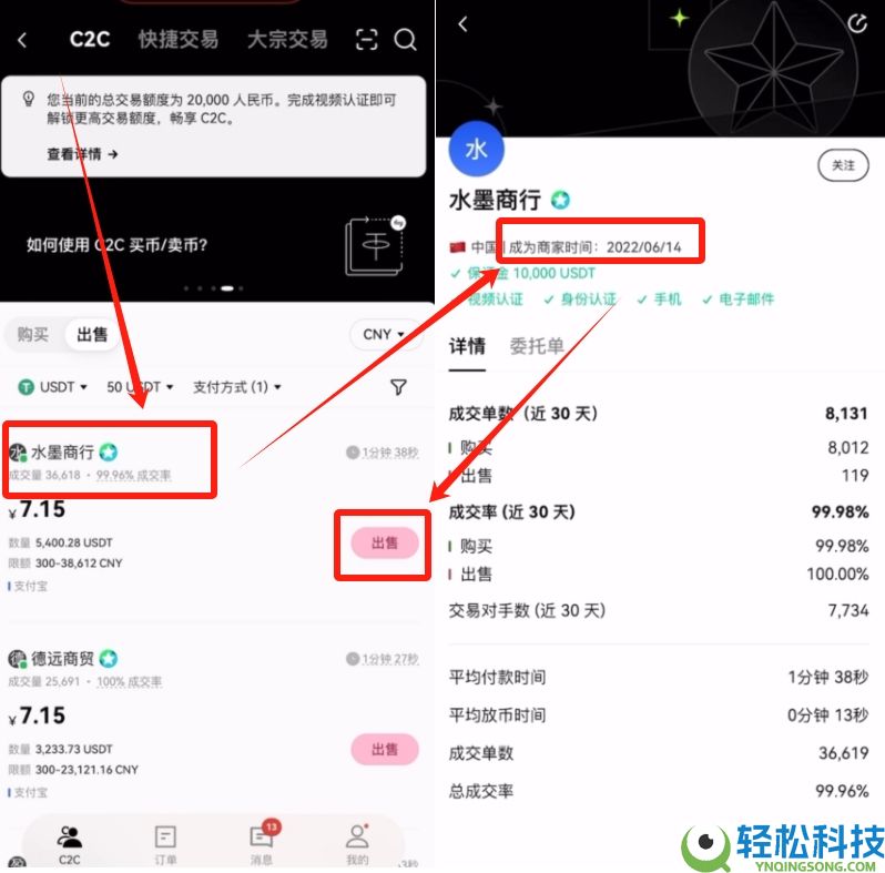 新手小白欧易OKX C2C买币教程：USDT充值和提现图文流程