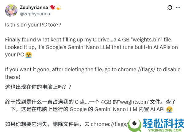 把用户硬盘当后花园,谷歌Chrome私行下载AI模子：静静塞入4GB文件