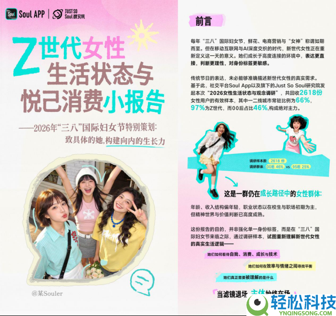 以了解替换符号化歌颂:Soul App发布女性生涯形态调研陈述