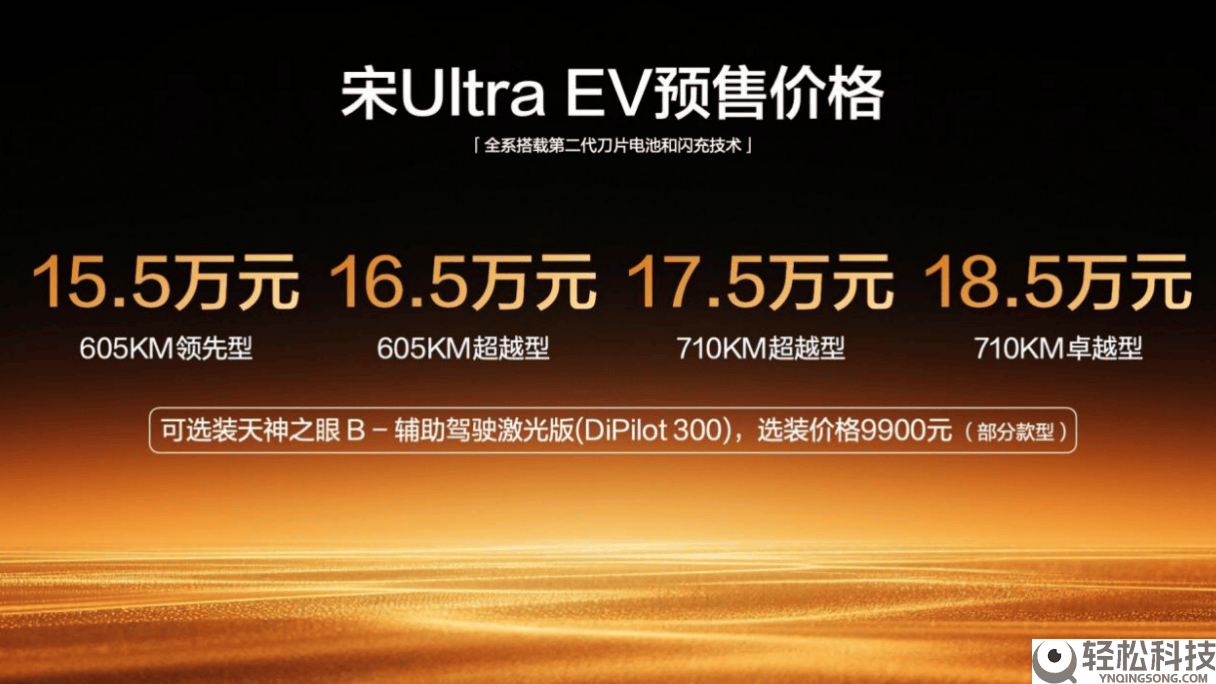 宋Ultra EV预售开启：二代刀片电池加持,15.5万起重塑B级纯电SUV格式