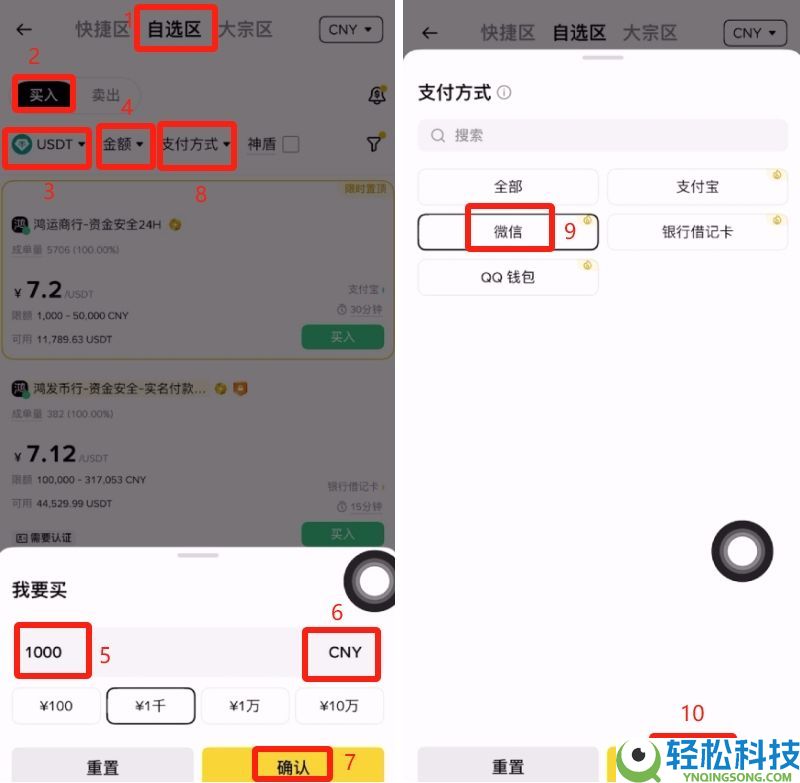 币安交易所操作指南:使用微信快速购买USDT