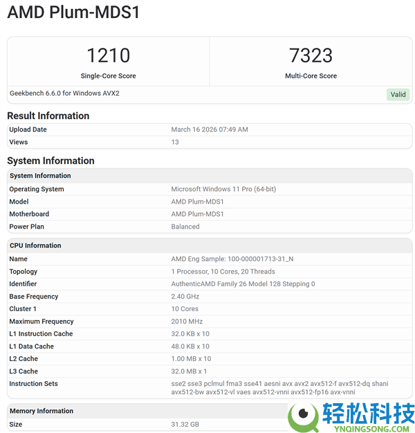 AMD Zen6初次现身:新鲜的10中心、32MB三级缓存