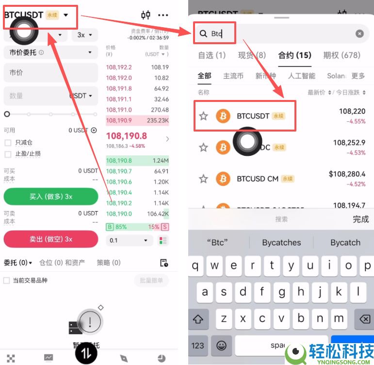 OKX合约交易怎么玩?欧易交易所开多和开空比特币操作教程