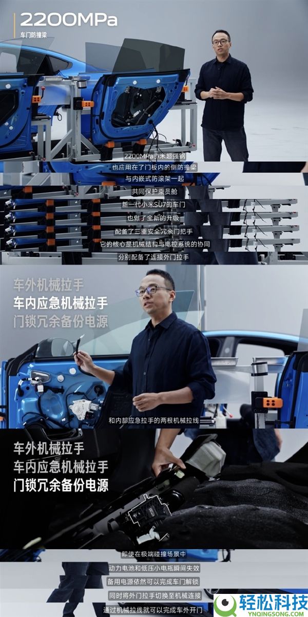 央视力挺小米新SU7保险性:碰撞测试满分、2200MPa超强钢等修建保险准线