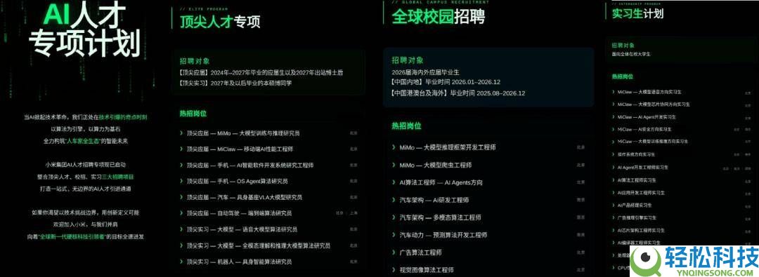 雷兵力推AI人材专项设计:全球招募多阶段人材,将来三年豪掷600亿结构AI范畴