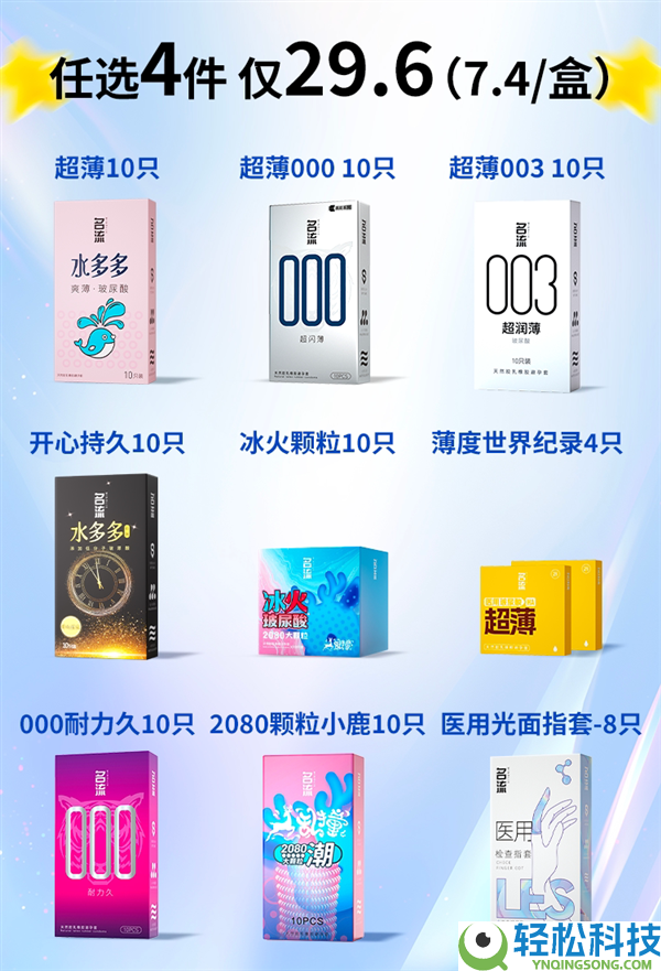 超薄、经久八款可选 玩出新把戏,绅士保险套19.6元 到手40枚