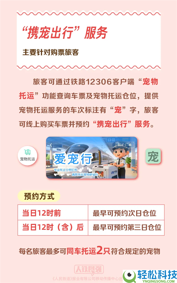 高铁宠物托运“爱宠行”效劳本日正式推出 宠物箱科技量拉满