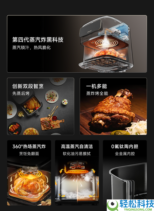 追觅F60空气炸锅发布：开创先蒸后烤 外酥里嫩一步到位