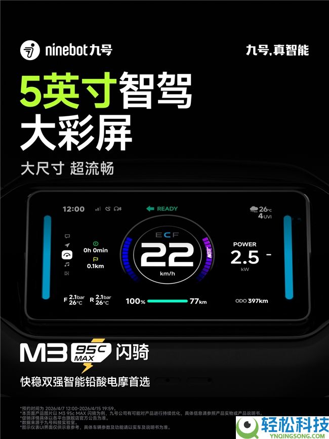 起步要快,上坡要稳,东西还得装得下,九号M3闪骑系列来了