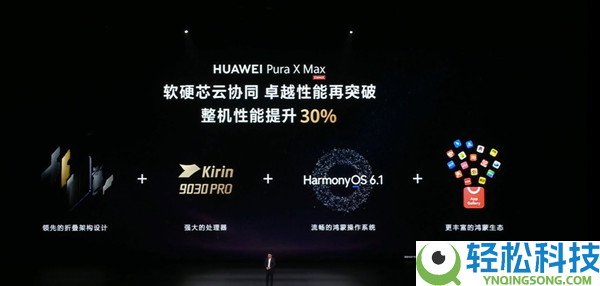 华为Pura X Max全系搭载麒麟9030Pro,整机机能提拔30%:支撑实韶光追