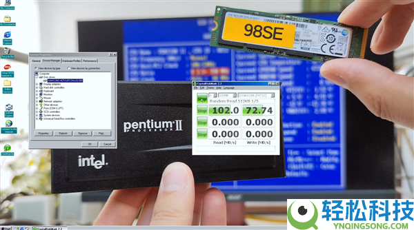 1997年的CPU配2020年月SSD,飞跃II成功驱动NVMe:100MB/s速度感人