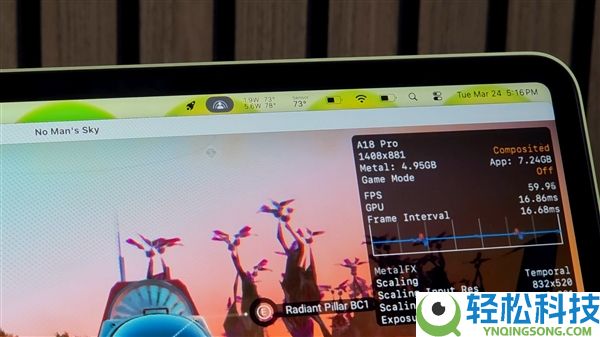苹果MacBook Neo散热其实太差：加一块铜片 游戏机能直接翻倍,