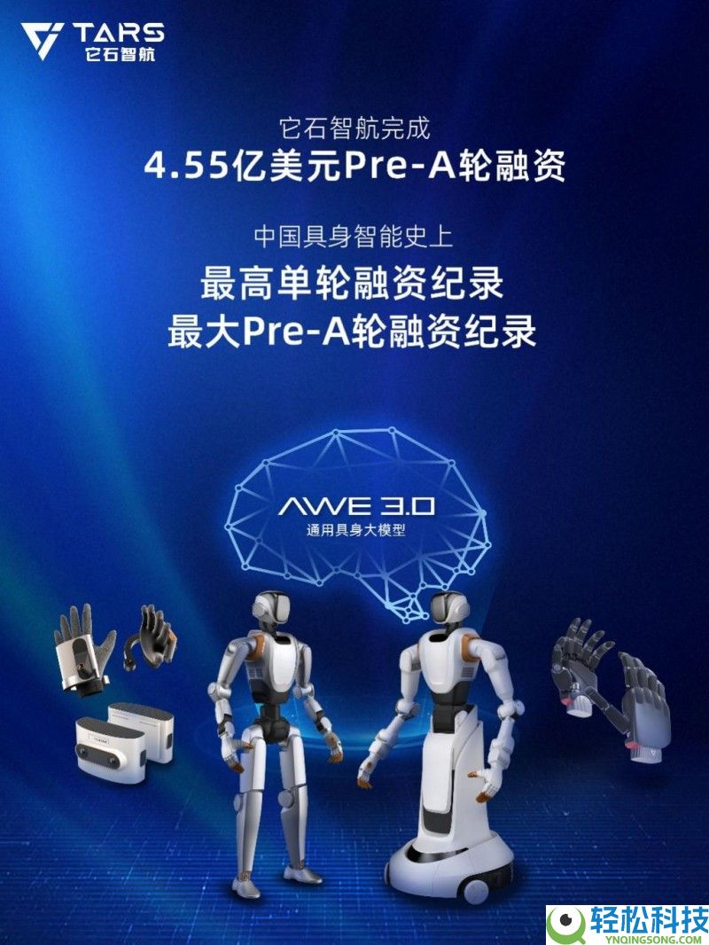 奢华投资声势加持,它石智航完成4.55亿美金具身智能最大单轮融资