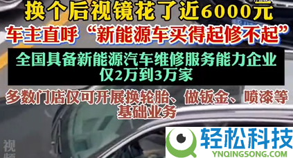 换个后视镜花了近6000元,新动力车主直呼：电车买得起修不起