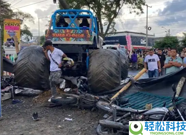 哥伦比亚卡车展发作失控触犯事故：怪兽卡车突入人群 致3死38伤
