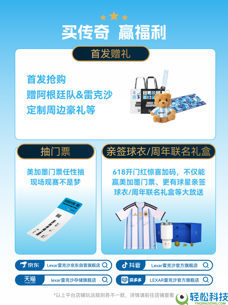 冠军联名典藏,雷克沙传奇固态,球迷保藏存储双适配