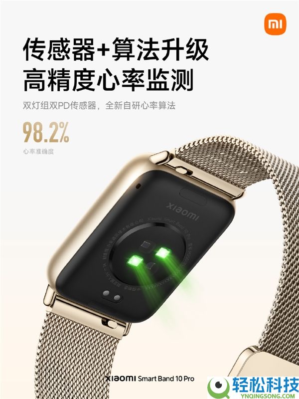 小米手环10 Pro安康监测大晋级：心率准确度98.2% 睡眠算法2.0来了