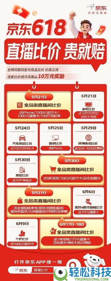京东618提议全网地下直播比价 连麦比价成功赢10万元京豆、iPhone手机